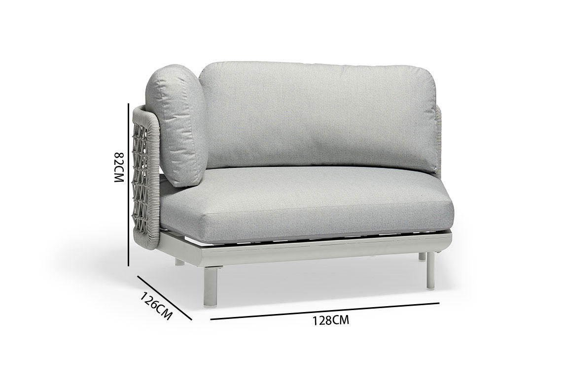 CLUB right hand curved chair